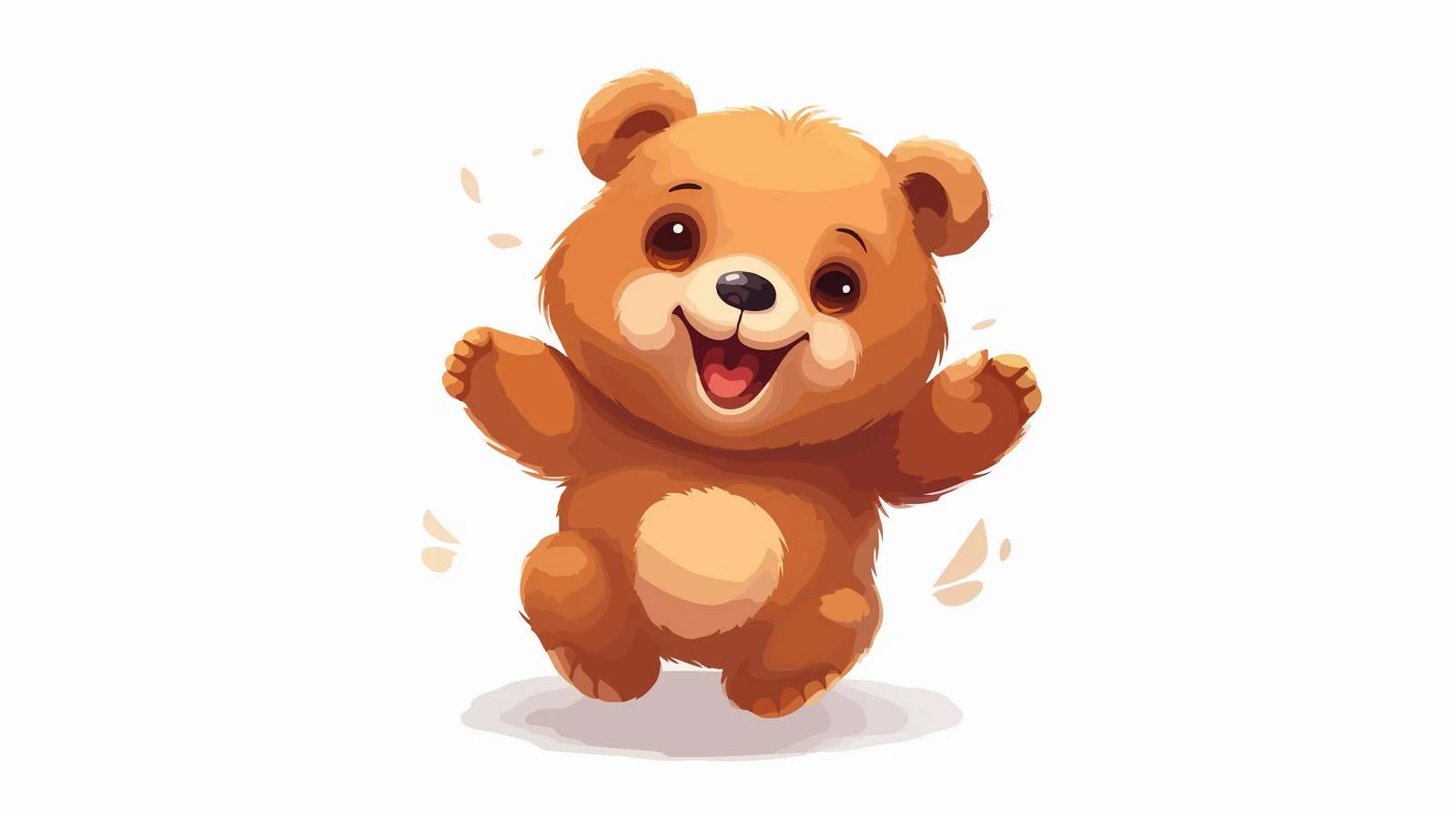 Joyful Bear Cartoon Jumping — free download from Dotvec