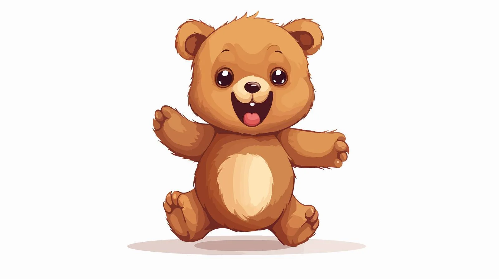 Joyful Bear Cartoon Jumping — free download from Dotvec