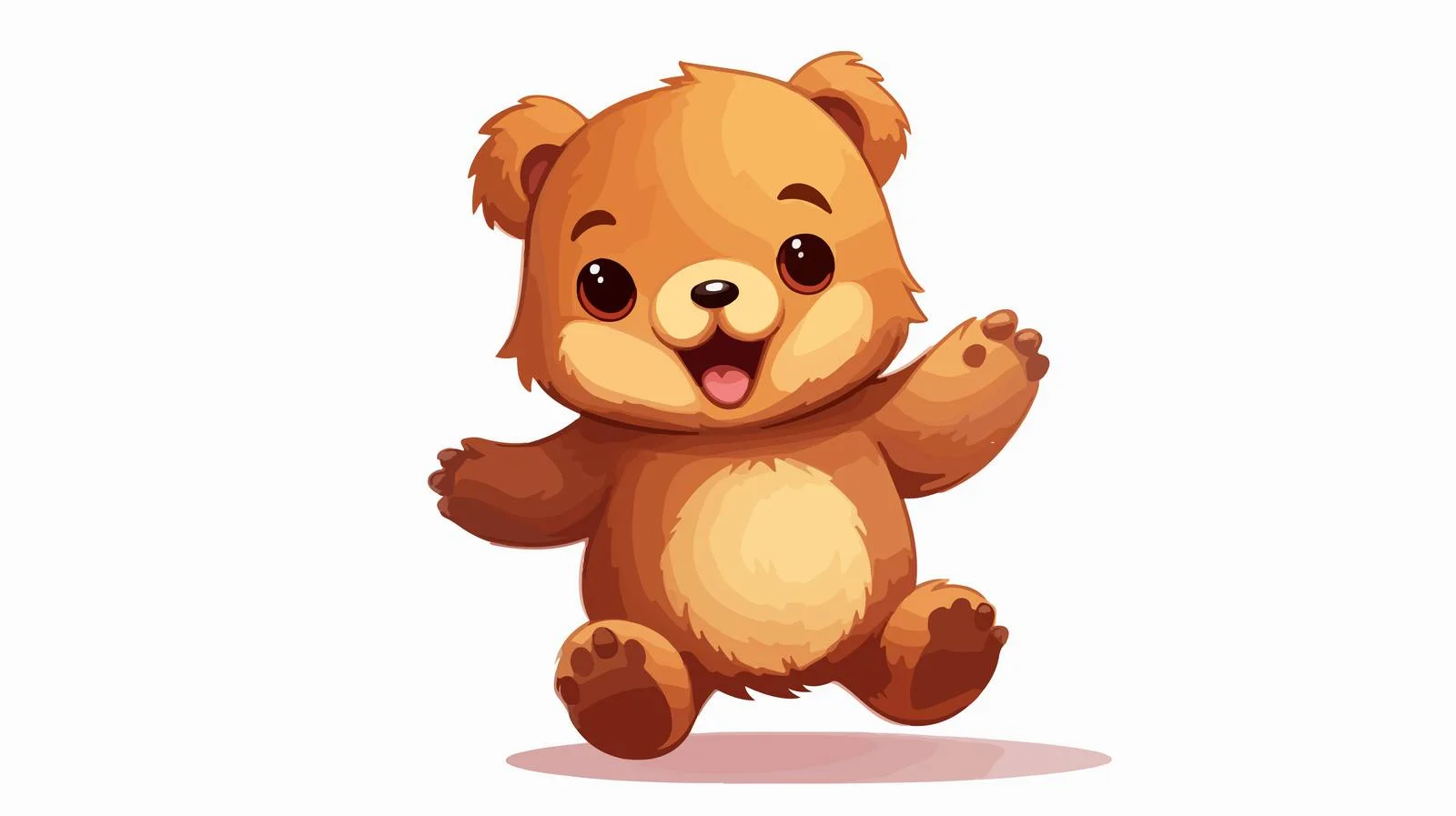 Joyful Bear Cartoon Jumping Illustration — free download from Dotvec