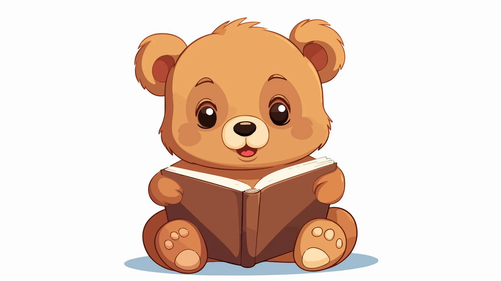 Adorable Bear Reading Book Cartoon — free download from Dotvec