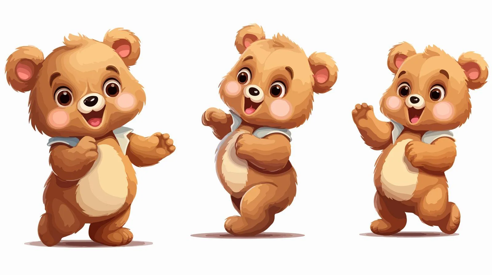Playful Bear Waving Happily — free download from Dotvec