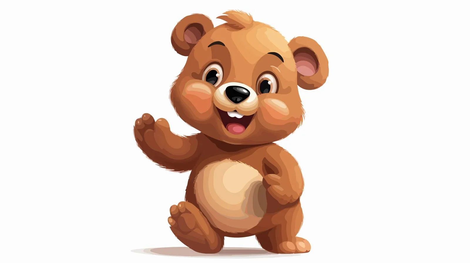 Happy Little Bear Cartoon — free download from Dotvec
