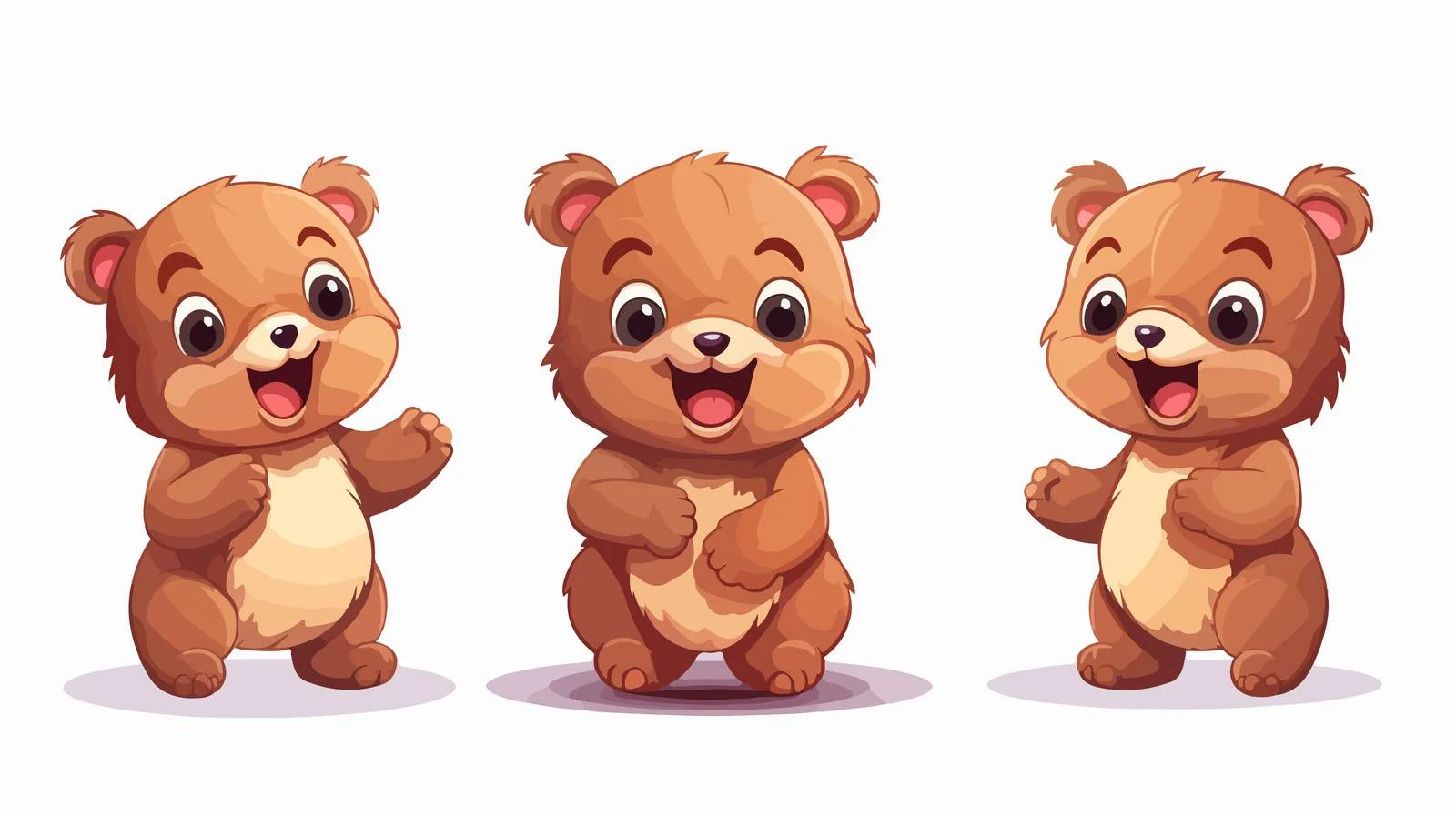 Happy Cartoon Bear Standing — free download from Dotvec