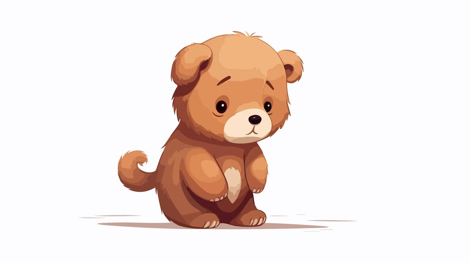 Sad Bear Walking Alone Cartoon — free download from Dotvec