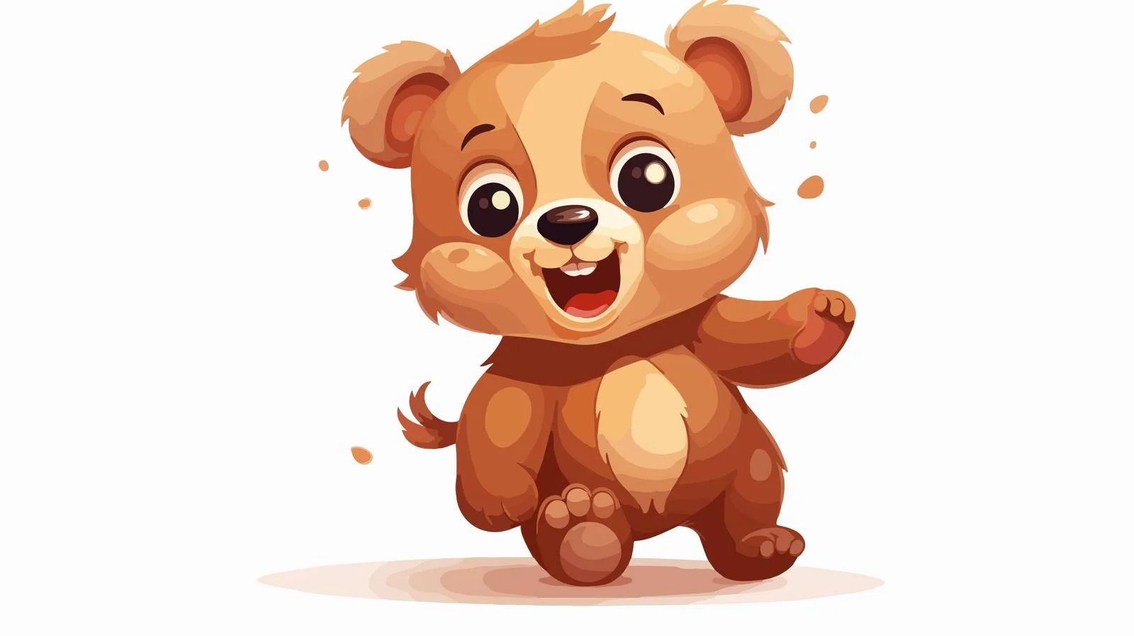 Cheerful Bear Cartoon Illustration — free download from Dotvec