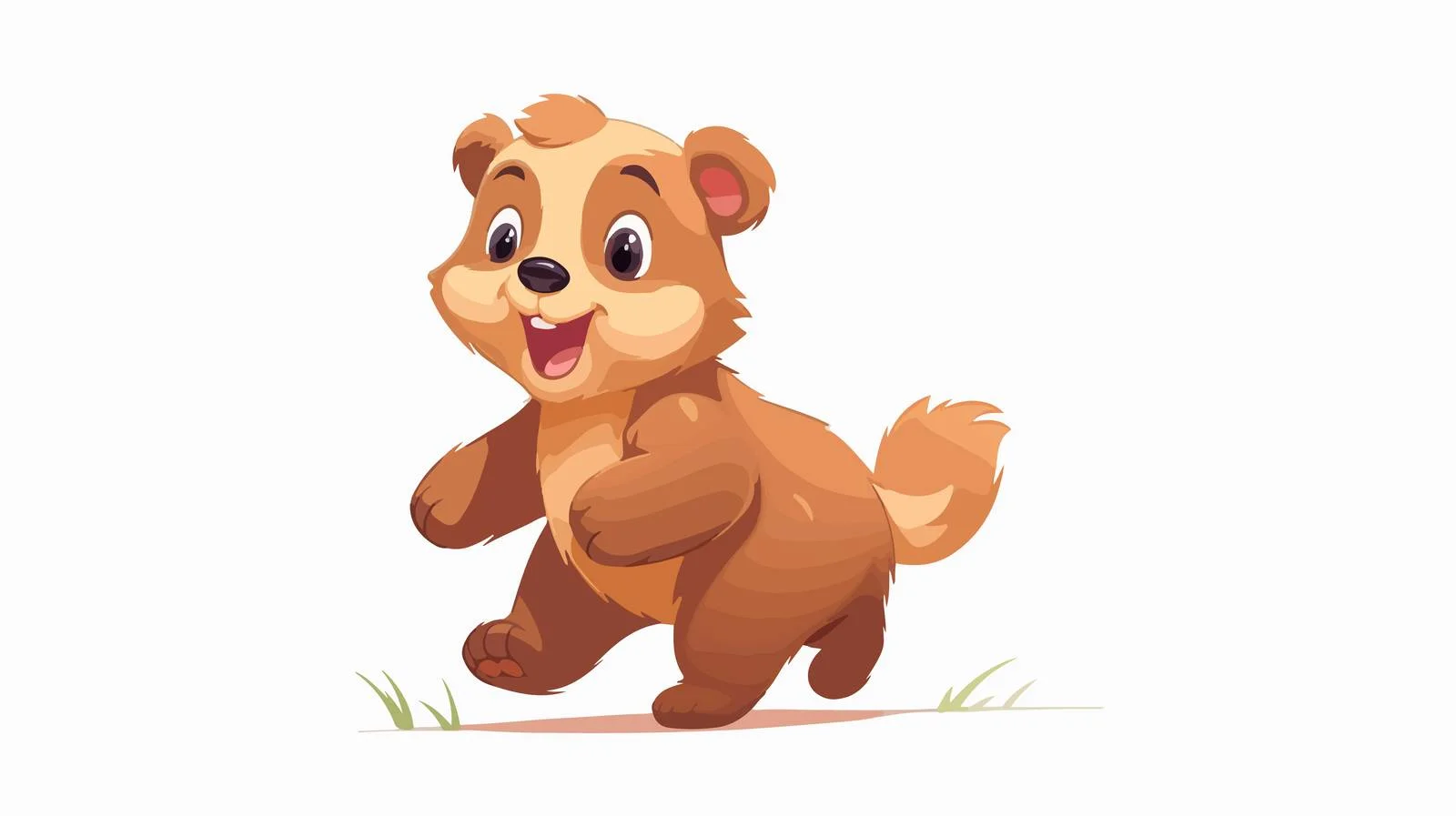 Happy Bear Cartoon Walking — free download from Dotvec