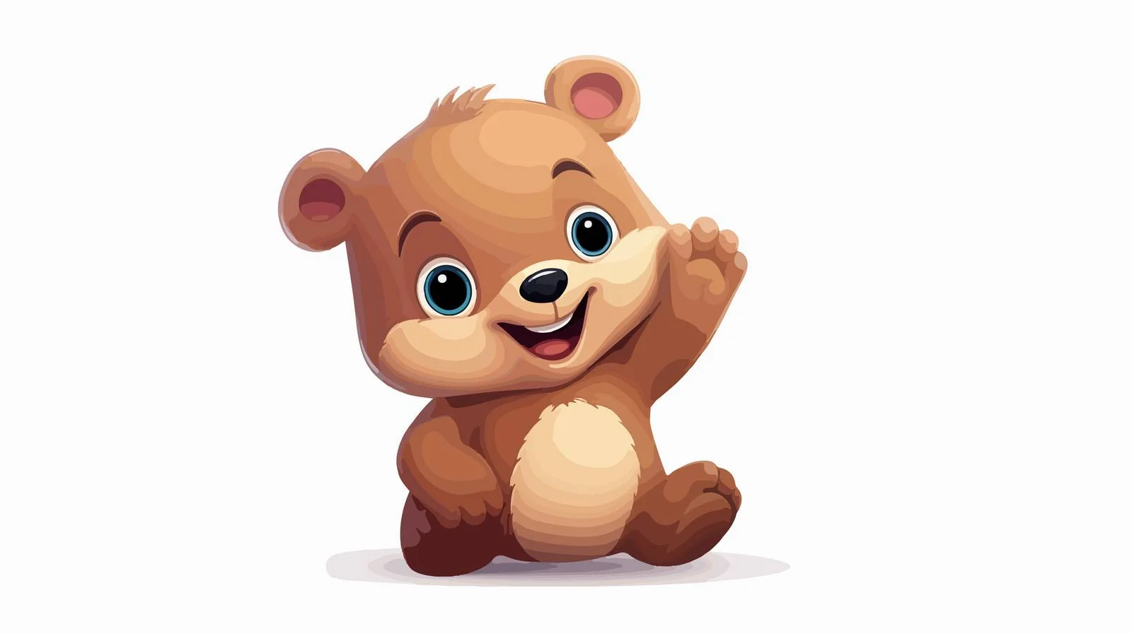 Cheerful Bear Cartoon Illustration — free download from Dotvec