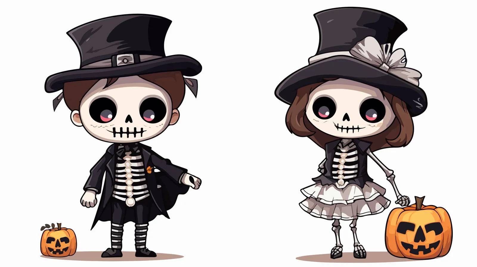 Adorable Halloween Celebration by Kids — free download from Dotvec