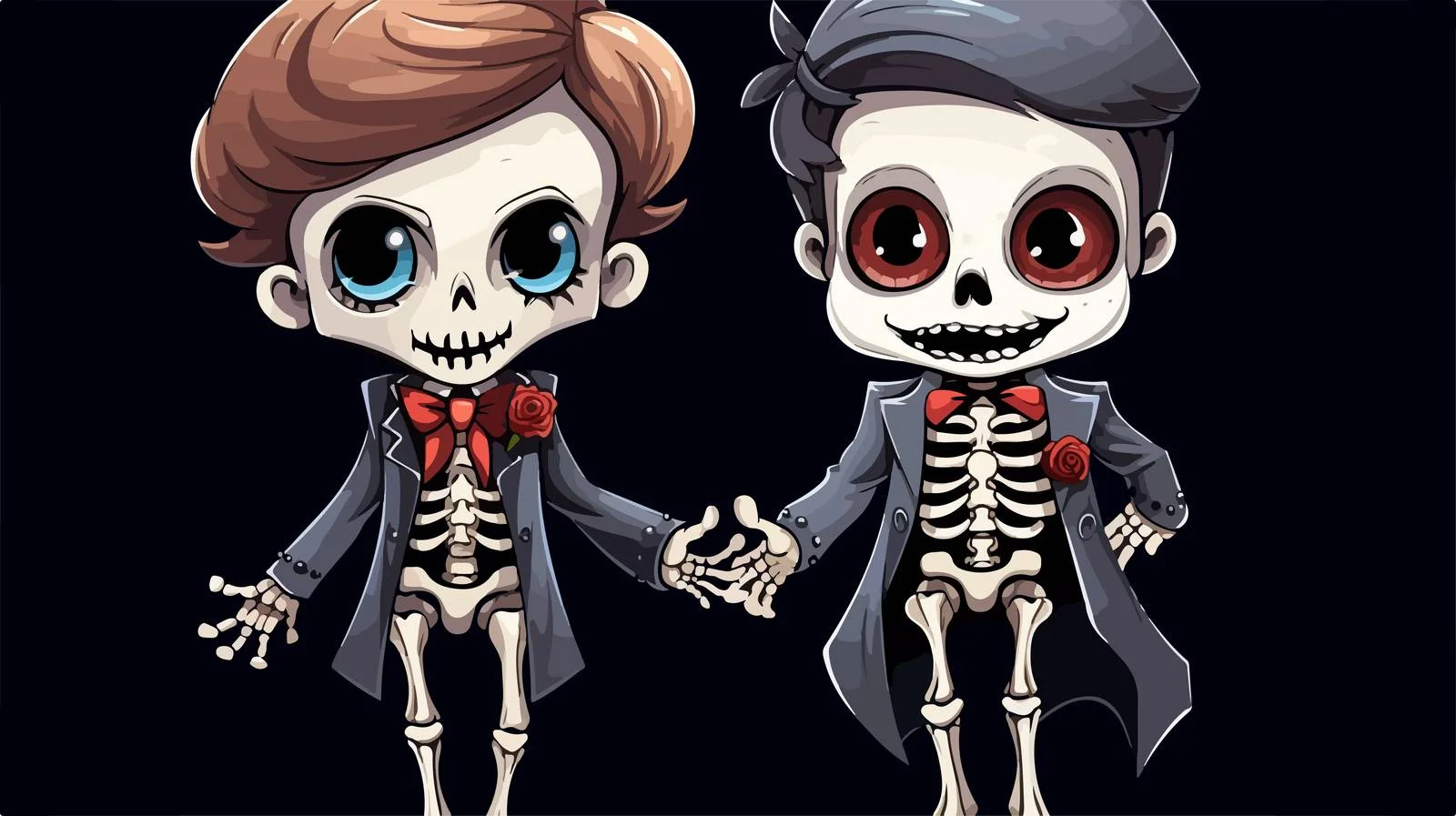 Children Celebrating Halloween in Costumes — free download from Dotvec