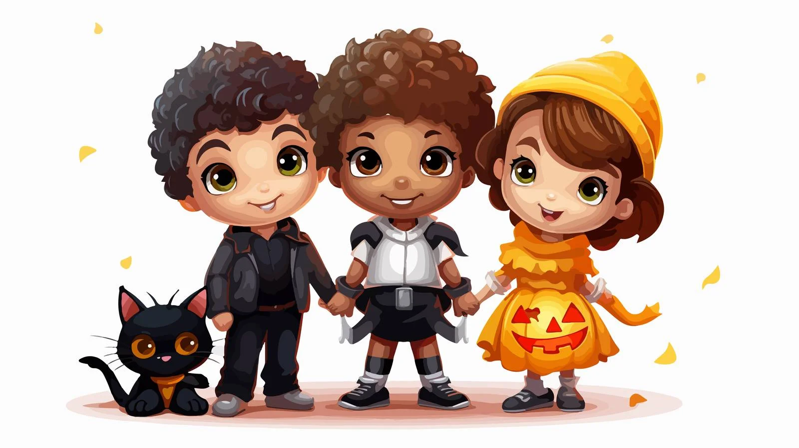 Children Celebrating Halloween — free download from Dotvec