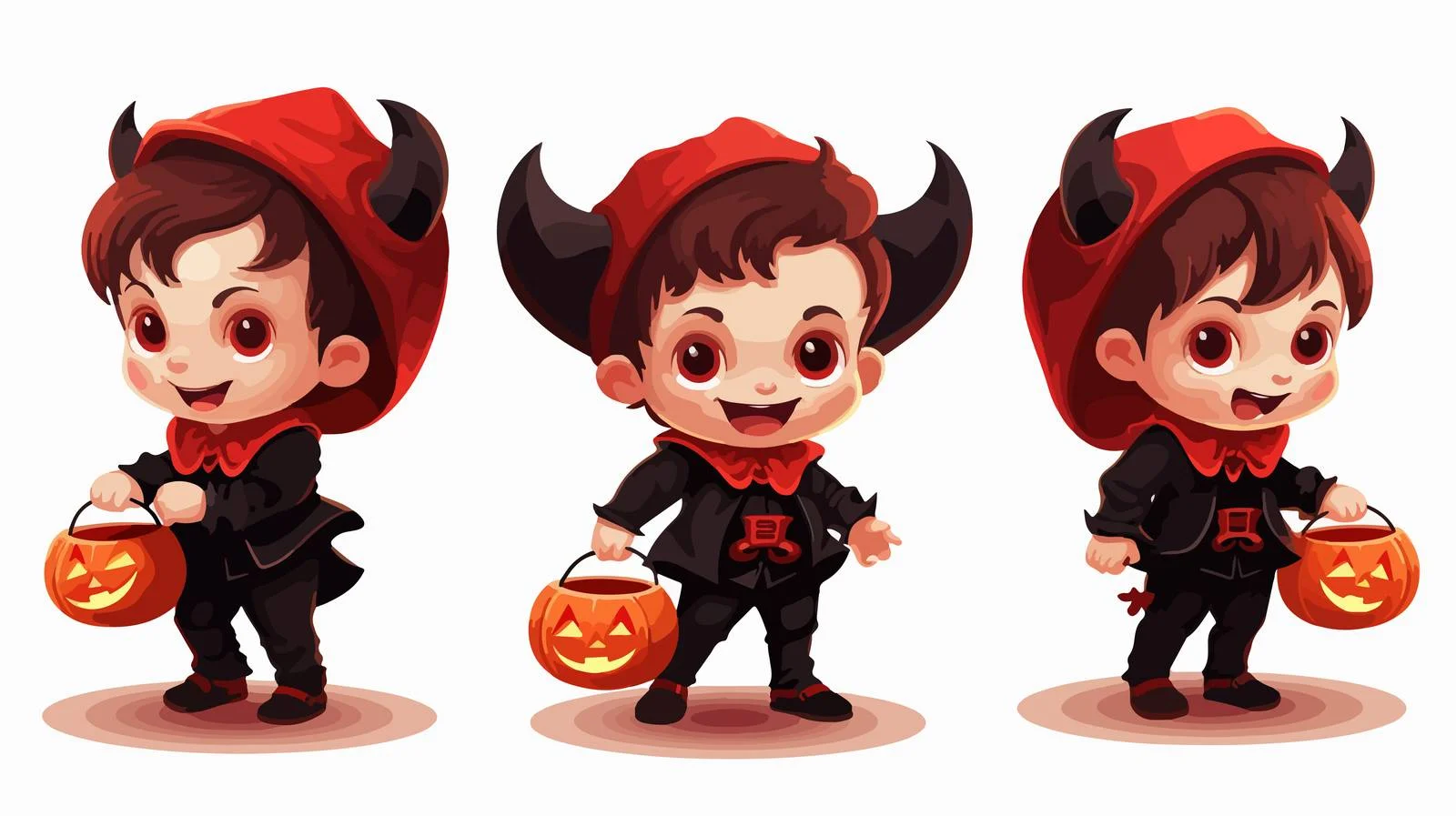 Adorable Boy in Halloween Devil Costume — free download from Dotvec