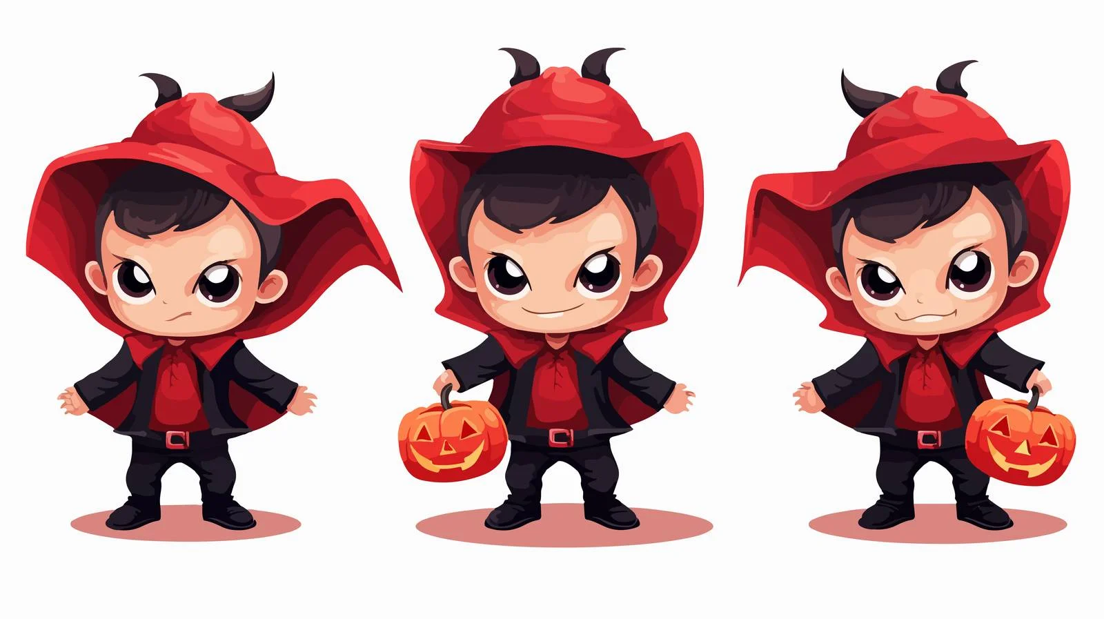 Young Boy Celebrates Halloween in Devil Costume — free download from Dotvec