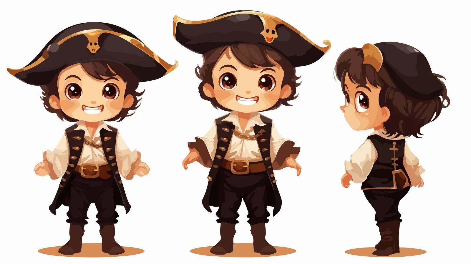 Adorable Boy Halloween Pirate Costume Celebration — free download from Dotvec