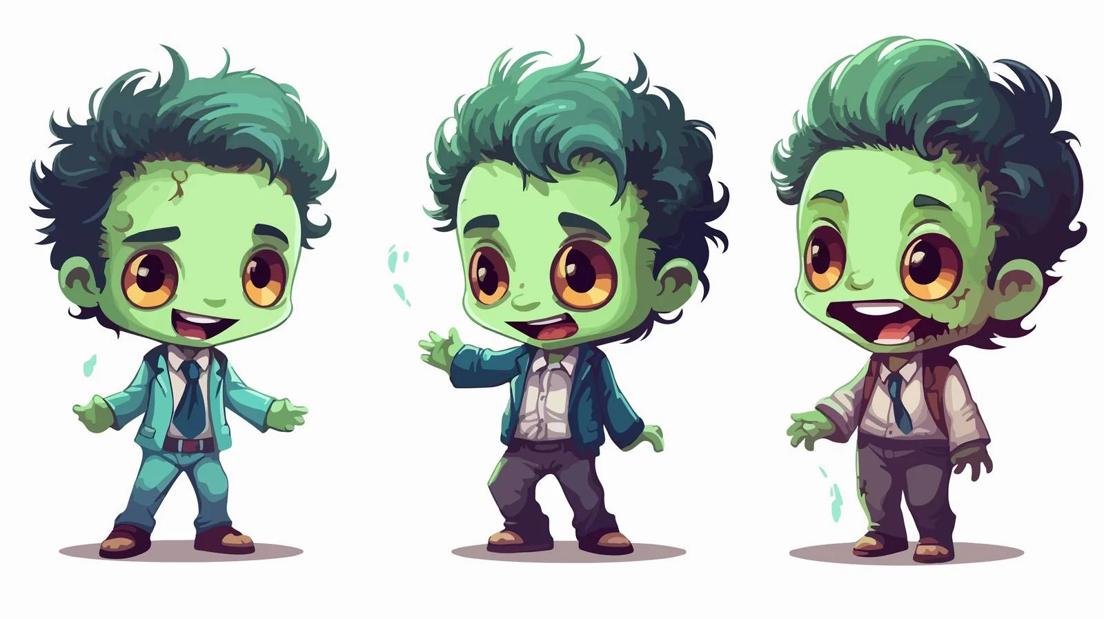 Adorable Boy Halloween Zombie Costume Celebration — free download from Dotvec