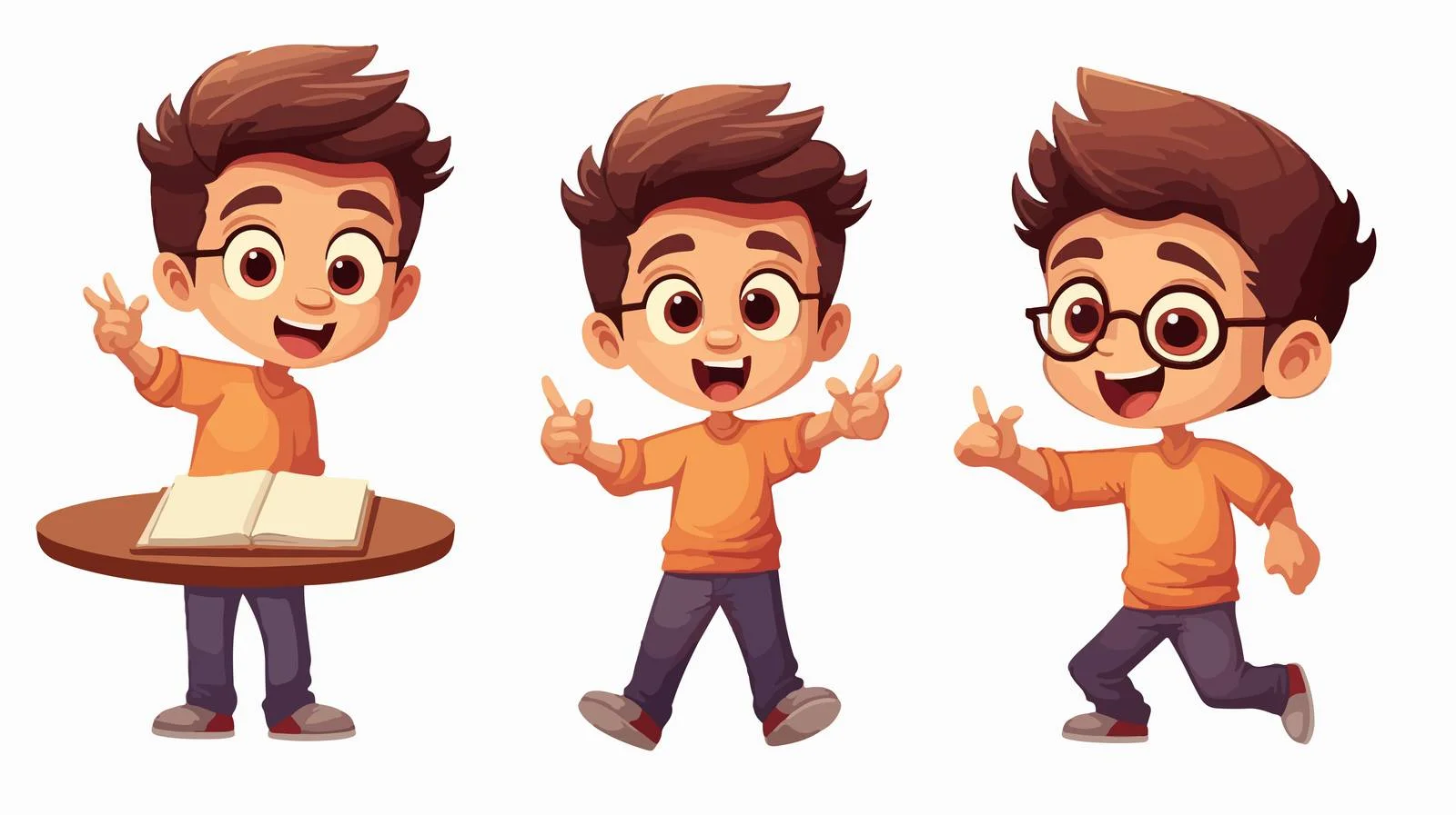 Happy Boy Celebrates Good Grade — free download from Dotvec