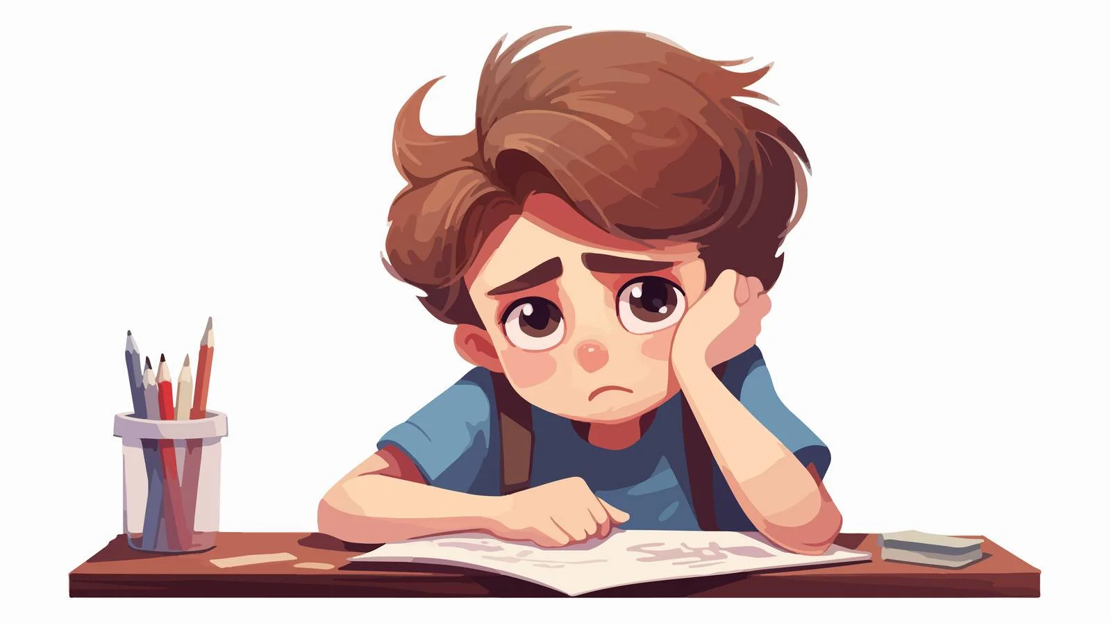 Upset Boy Receives Poor School Grade — free download from Dotvec