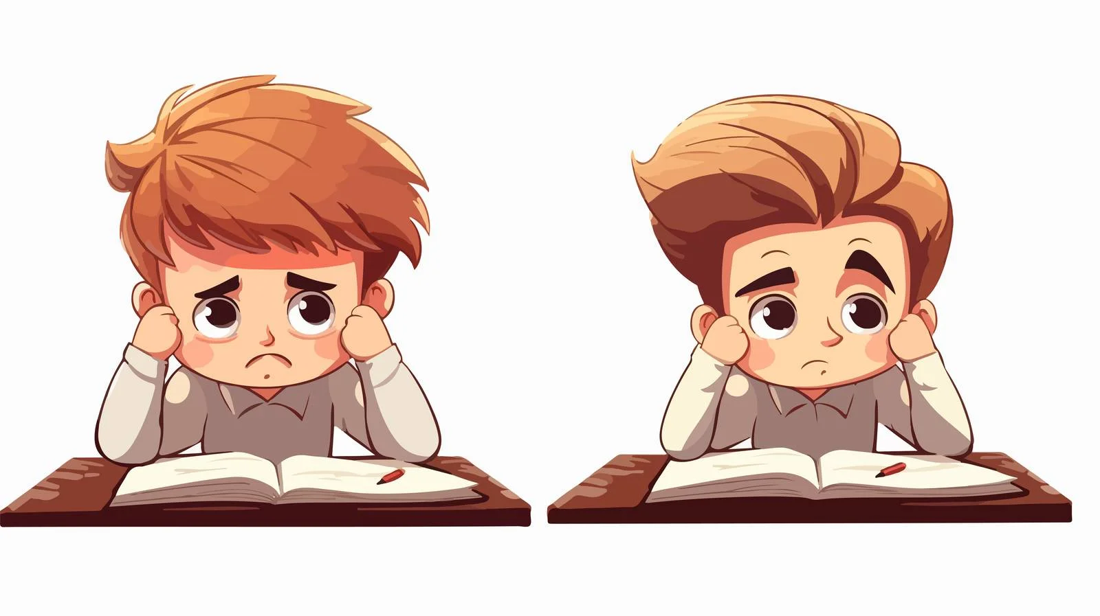 Young boy upset over poor grade — free download from Dotvec