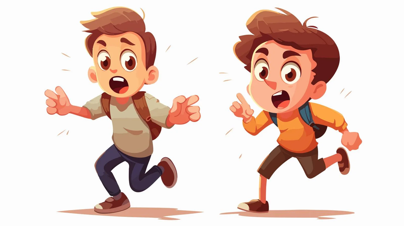 Child Chasing Terrified Playmate — free download from Dotvec