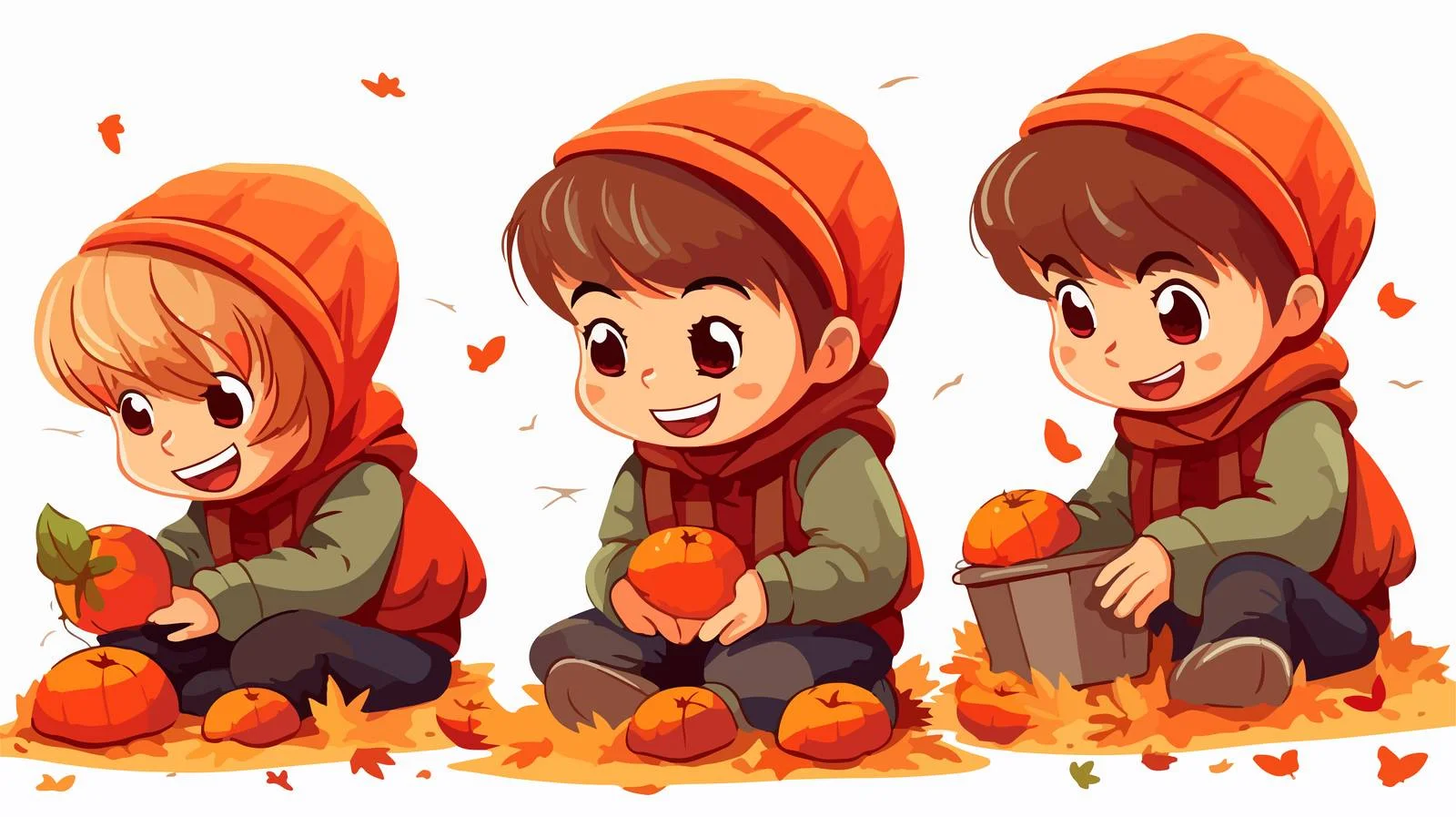 Young Boy Harvesting Paprika in Garden — free download from Dotvec