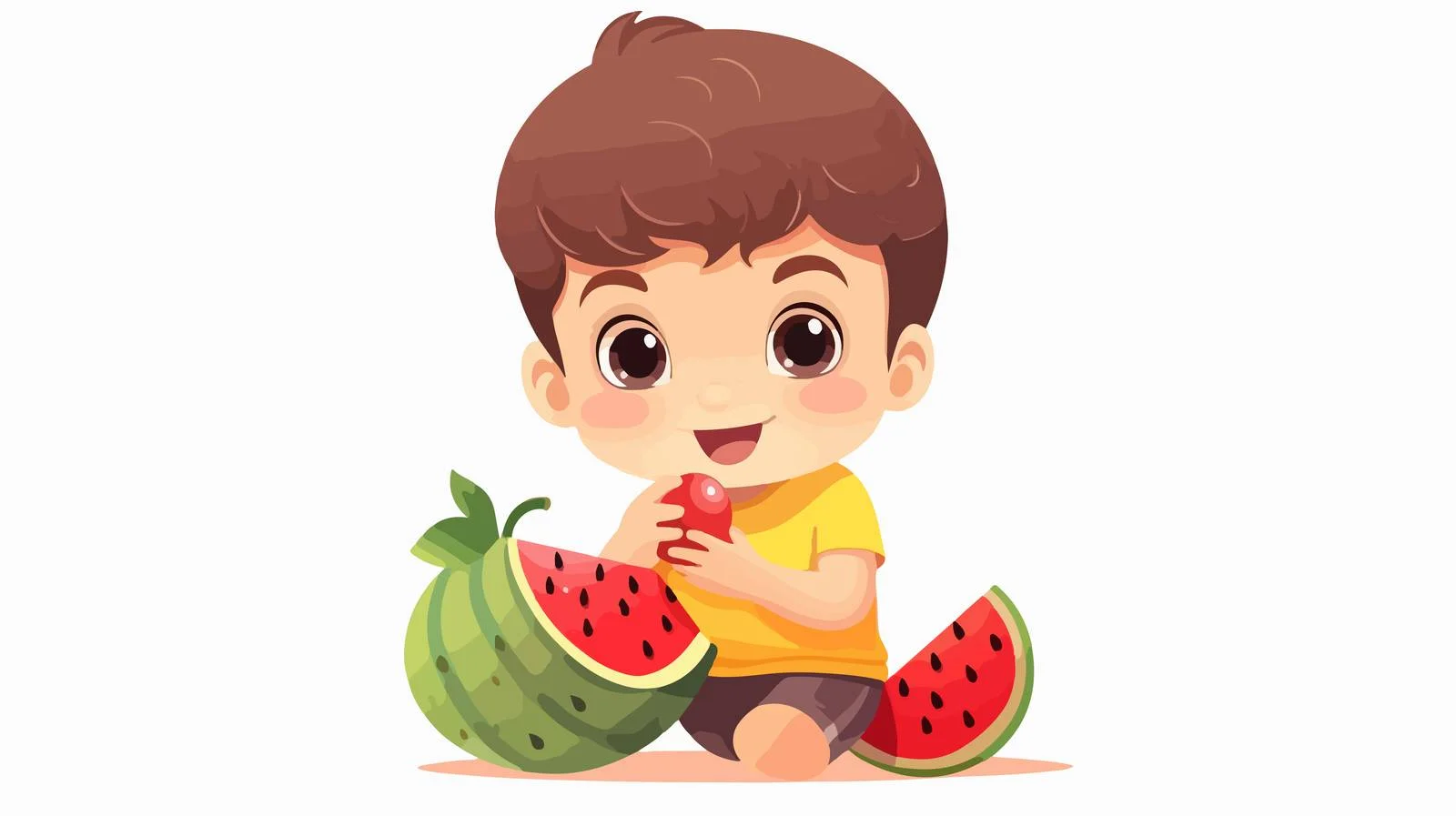 Healthy Child Holding Fruit and Vitamin — free download from Dotvec