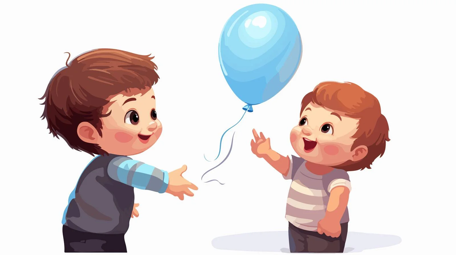 Adorable Sibling Balloon Playtime — free download from Dotvec