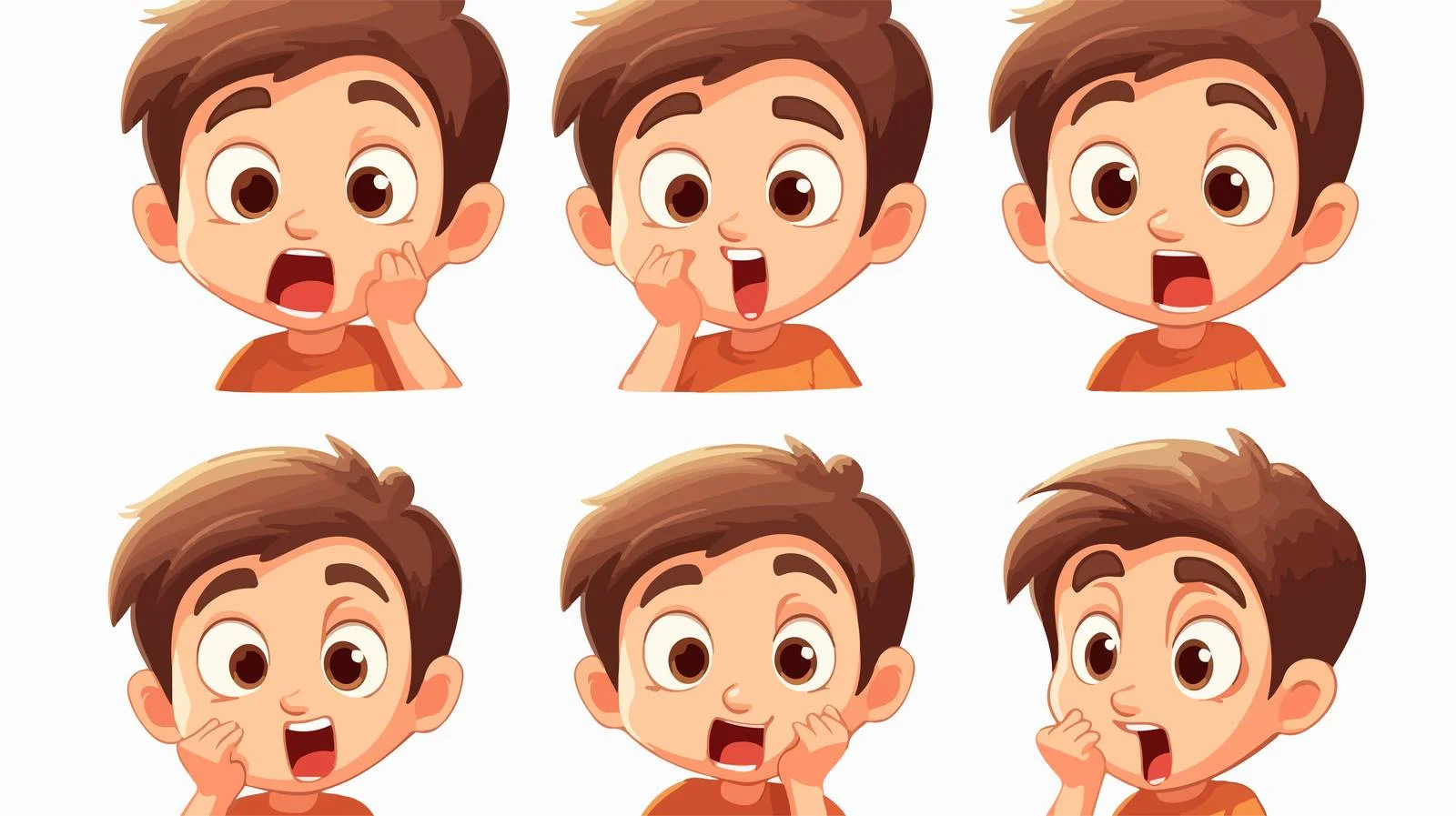 Adorable Boy Zip Mouth Cartoon Pose — free download from Dotvec