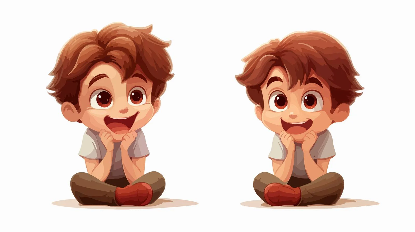 Adorable Boy with Hiccup Cartoon Illustration — free download from Dotvec