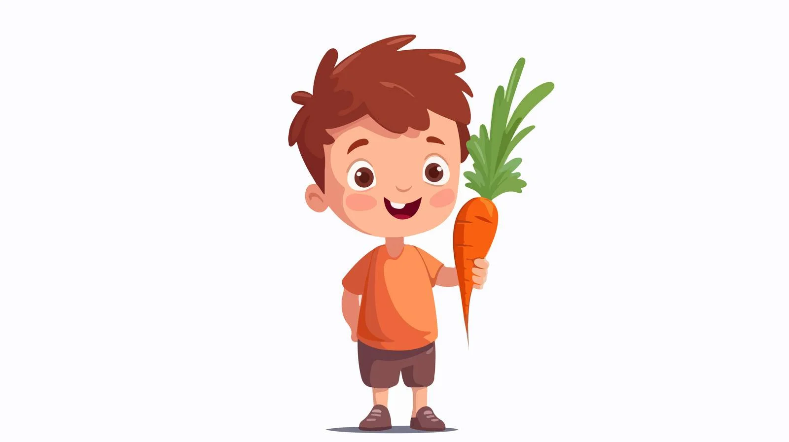 Playful Boy with Carrot Cartoon — free download from Dotvec