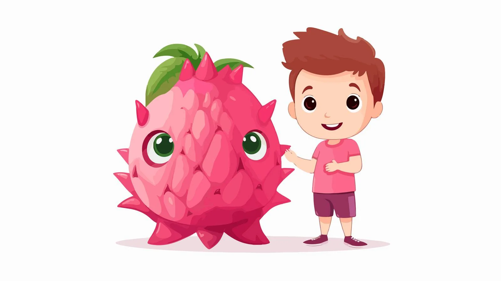 Boy with Dragon Fruit Character — free download from Dotvec