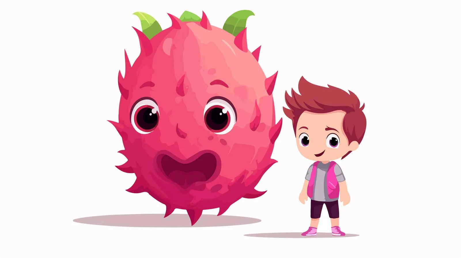 Boy with Dragon Fruit Character — free download from Dotvec