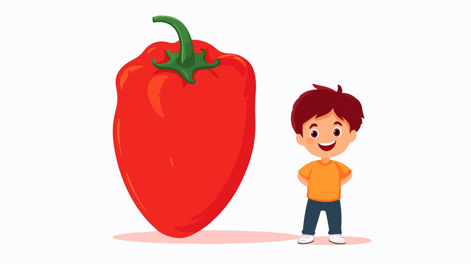 Young Boy with Paprika Cartoon Character — free download from Dotvec