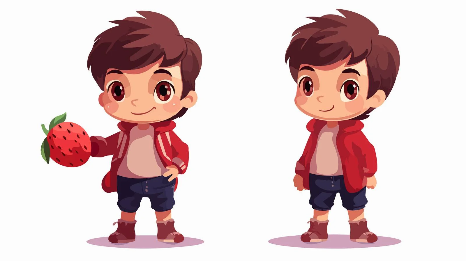 Adorable Child with Strawberry Car — free download from Dotvec