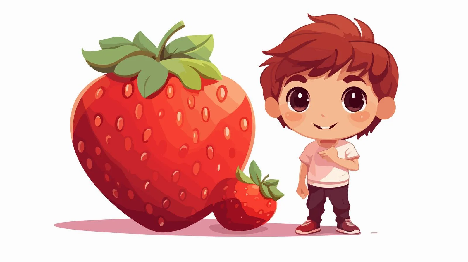 Charming Strawberry Car Stand Boy — free download from Dotvec