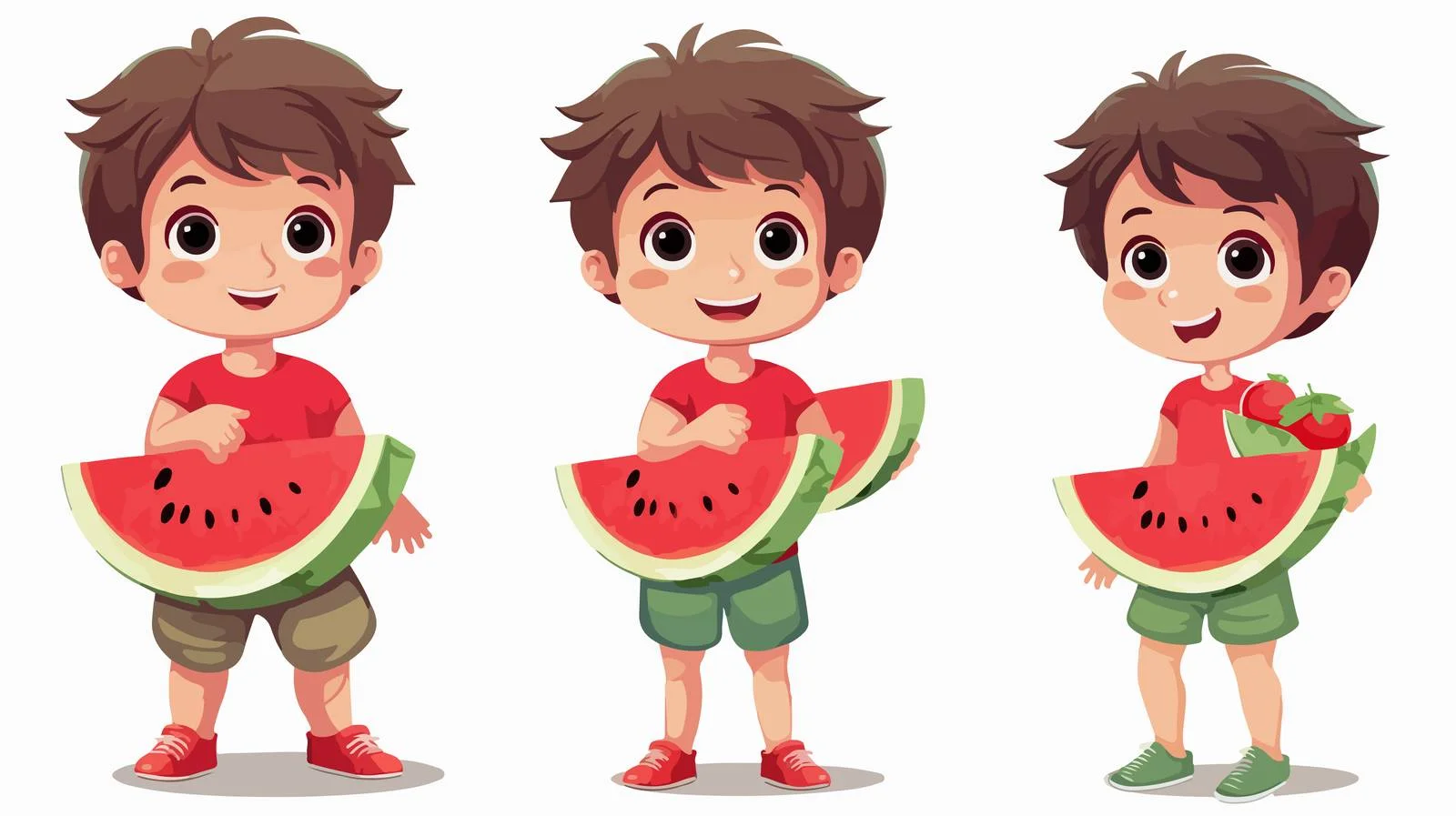 Adorable Boy with Watermelon Car — free download from Dotvec