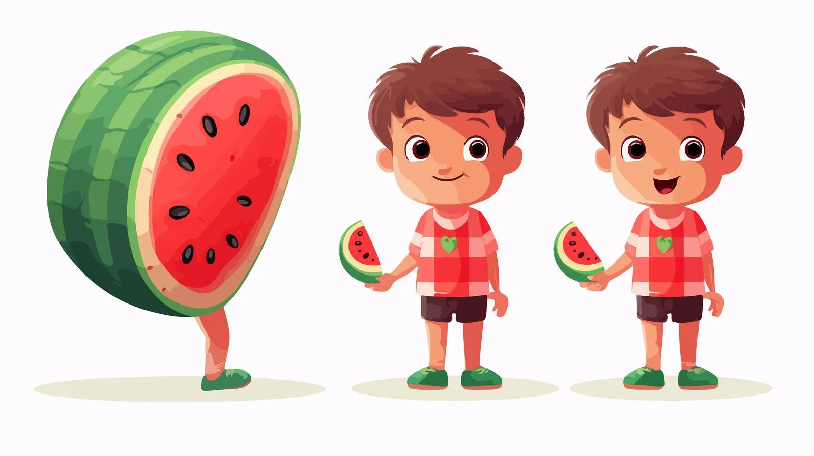 Adorable Child with Watermelon Car — free download from Dotvec