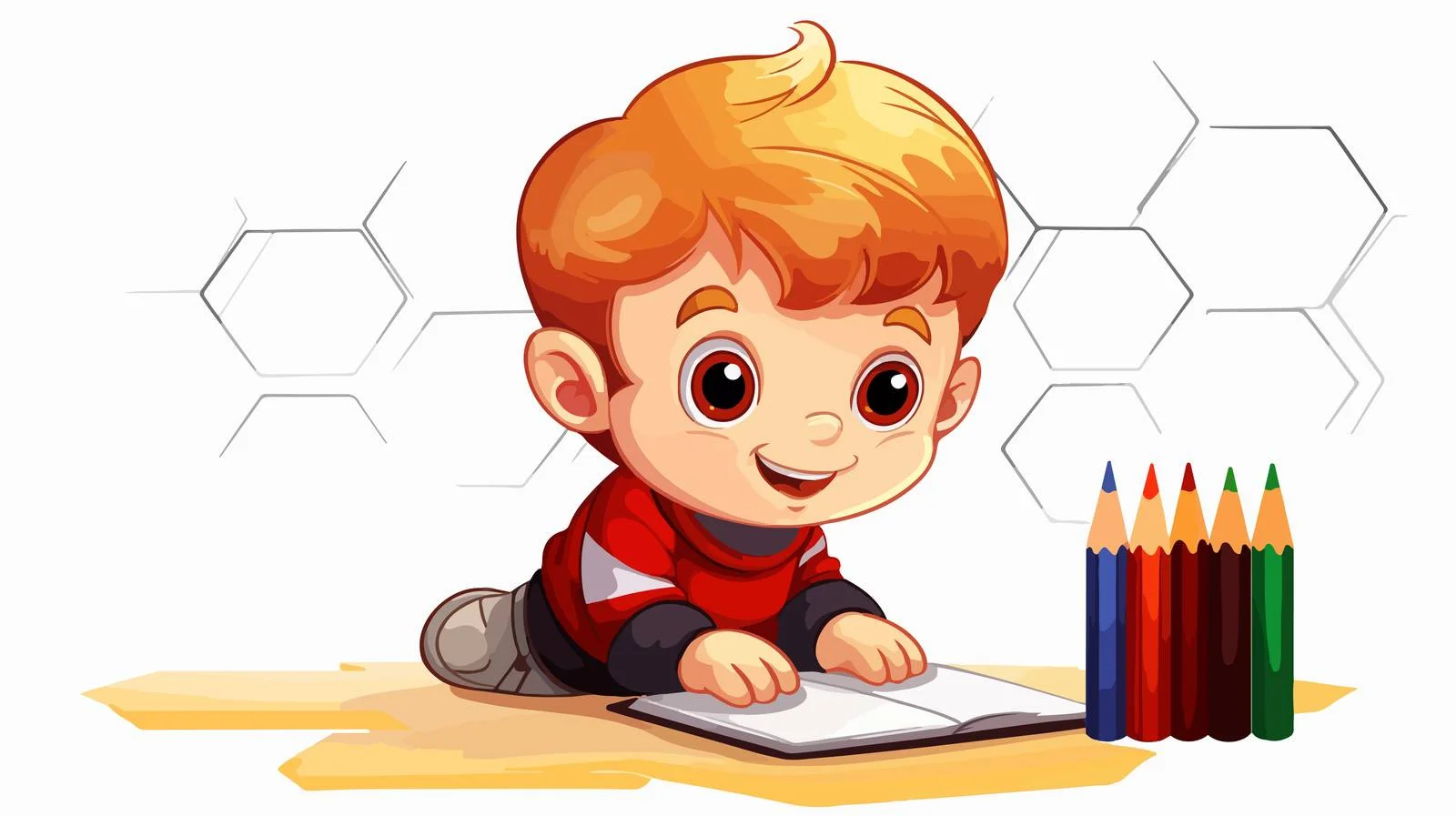 Learn to Draw Hexagon Cartoon — free download from Dotvec