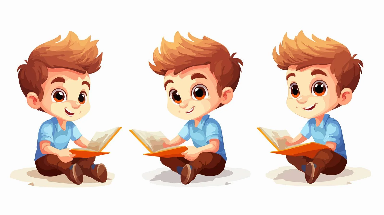 Child Learning Hexagon Cartoon Drawing — free download from Dotvec