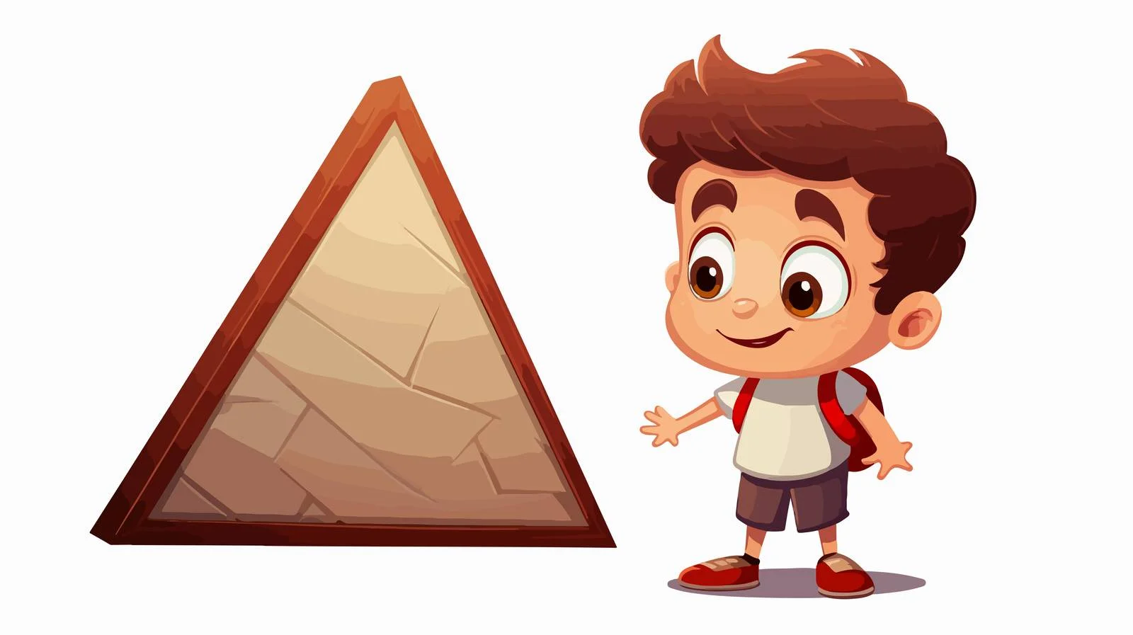 Young Artist Learning Trapezium Cartoon Drawing — free download from Dotvec