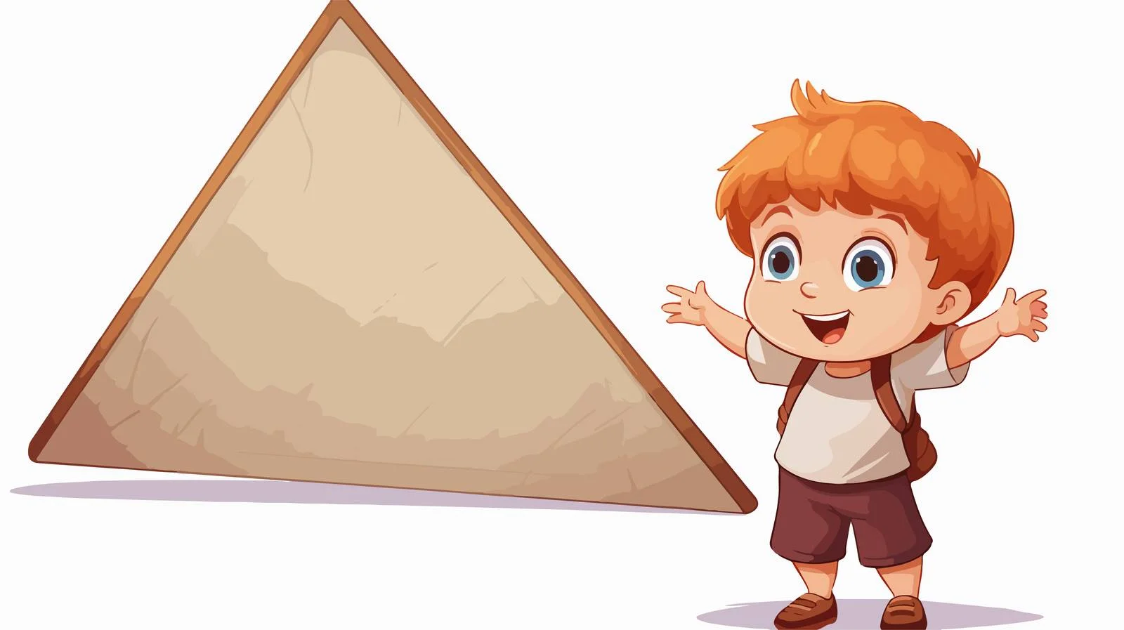 Young Artist Learning Trapezium Cartoon Drawing — free download from Dotvec