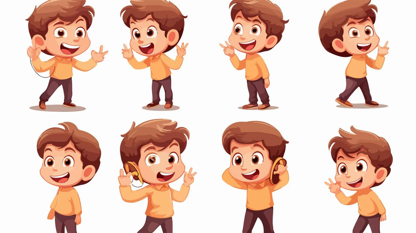 Child Talking on Cartoon Phone — free download from Dotvec
