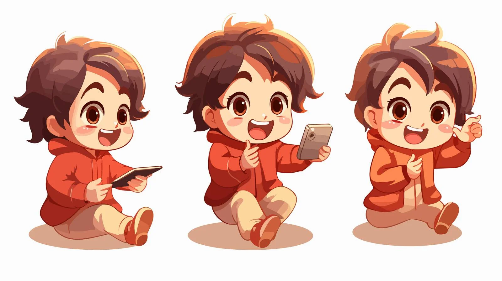 Young Boy Engaged with Smartphone — free download from Dotvec