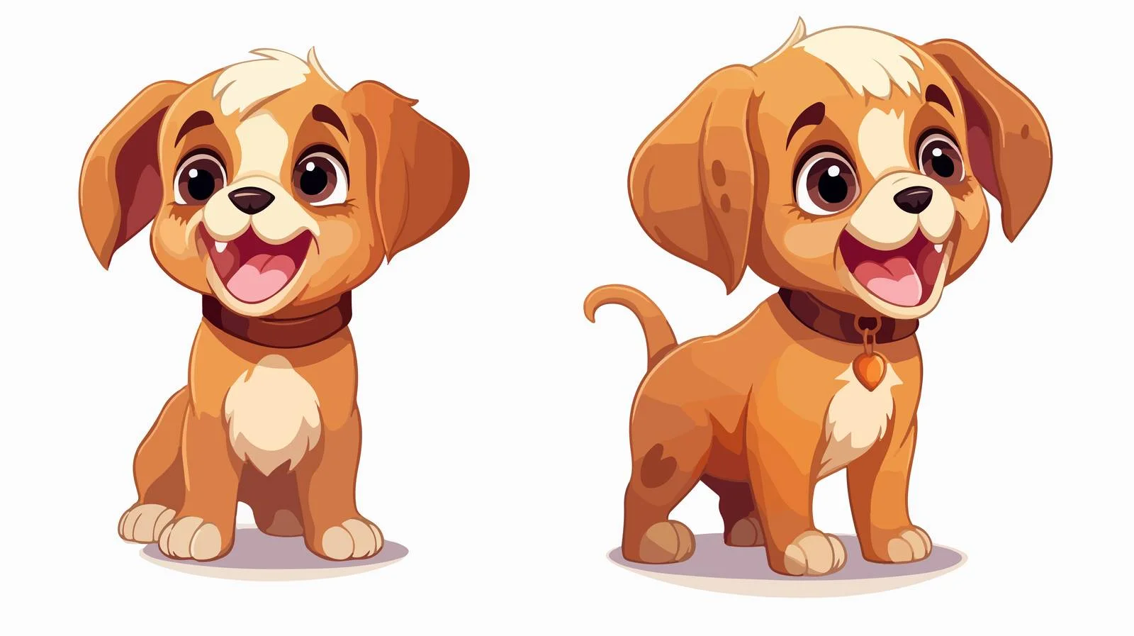 Adorable Cartoon Dog Illustration — free download from Dotvec