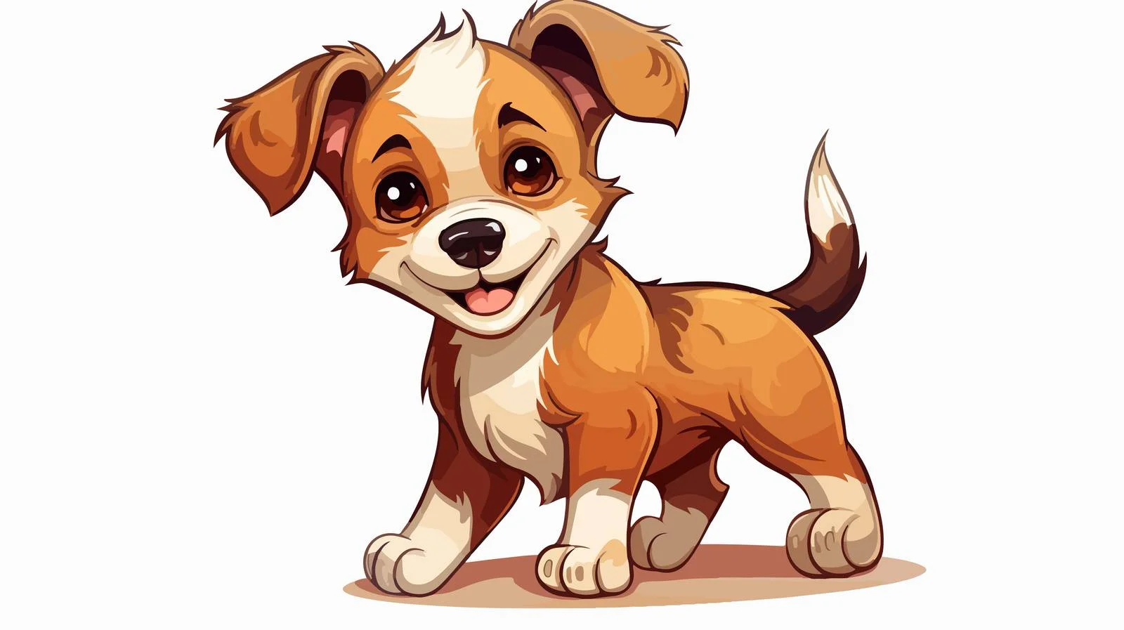 Adorable Dog Cartoon Illustration — free download from Dotvec