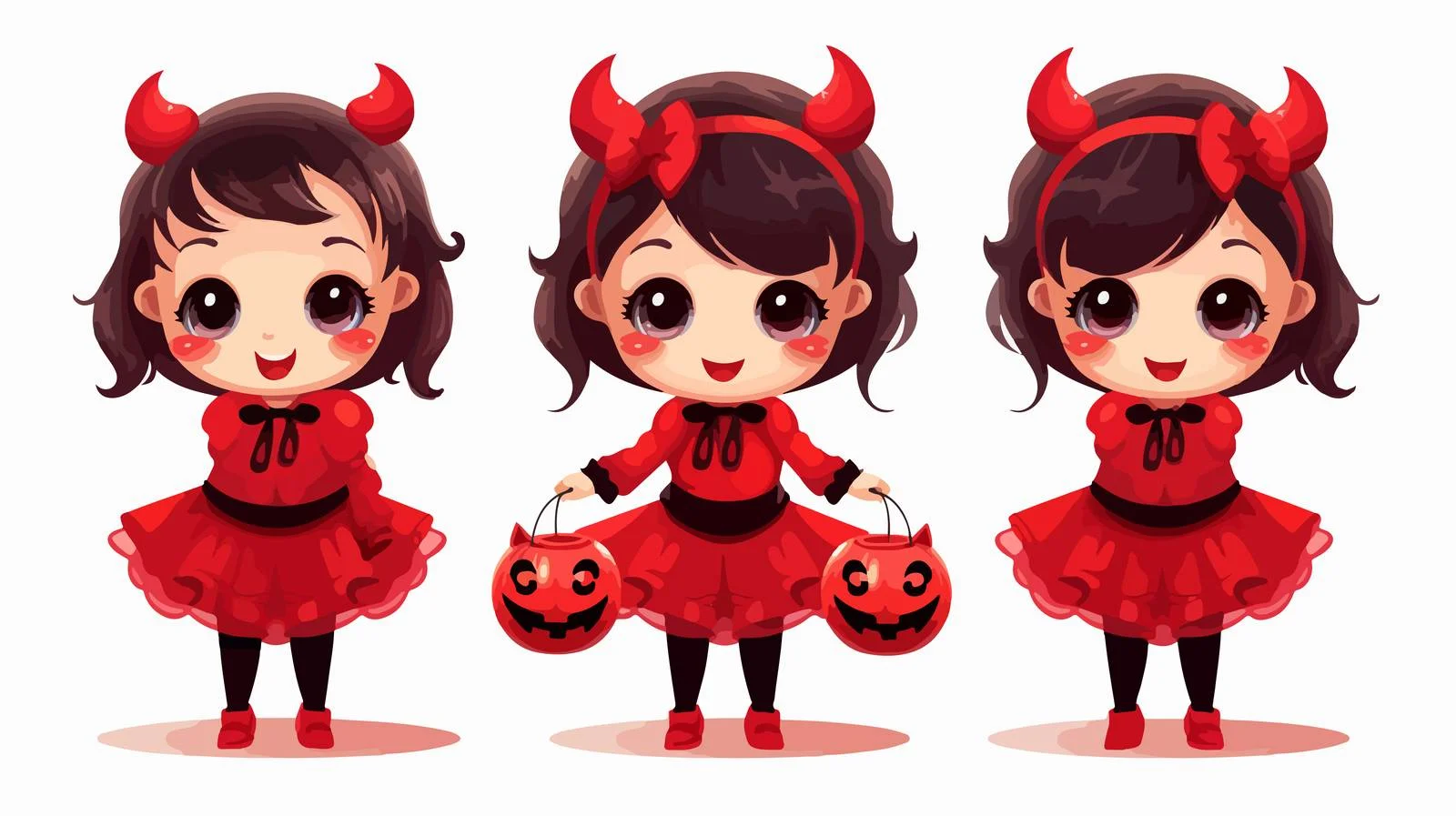 Adorable Halloween Devil Costume Celebration — free download from Dotvec