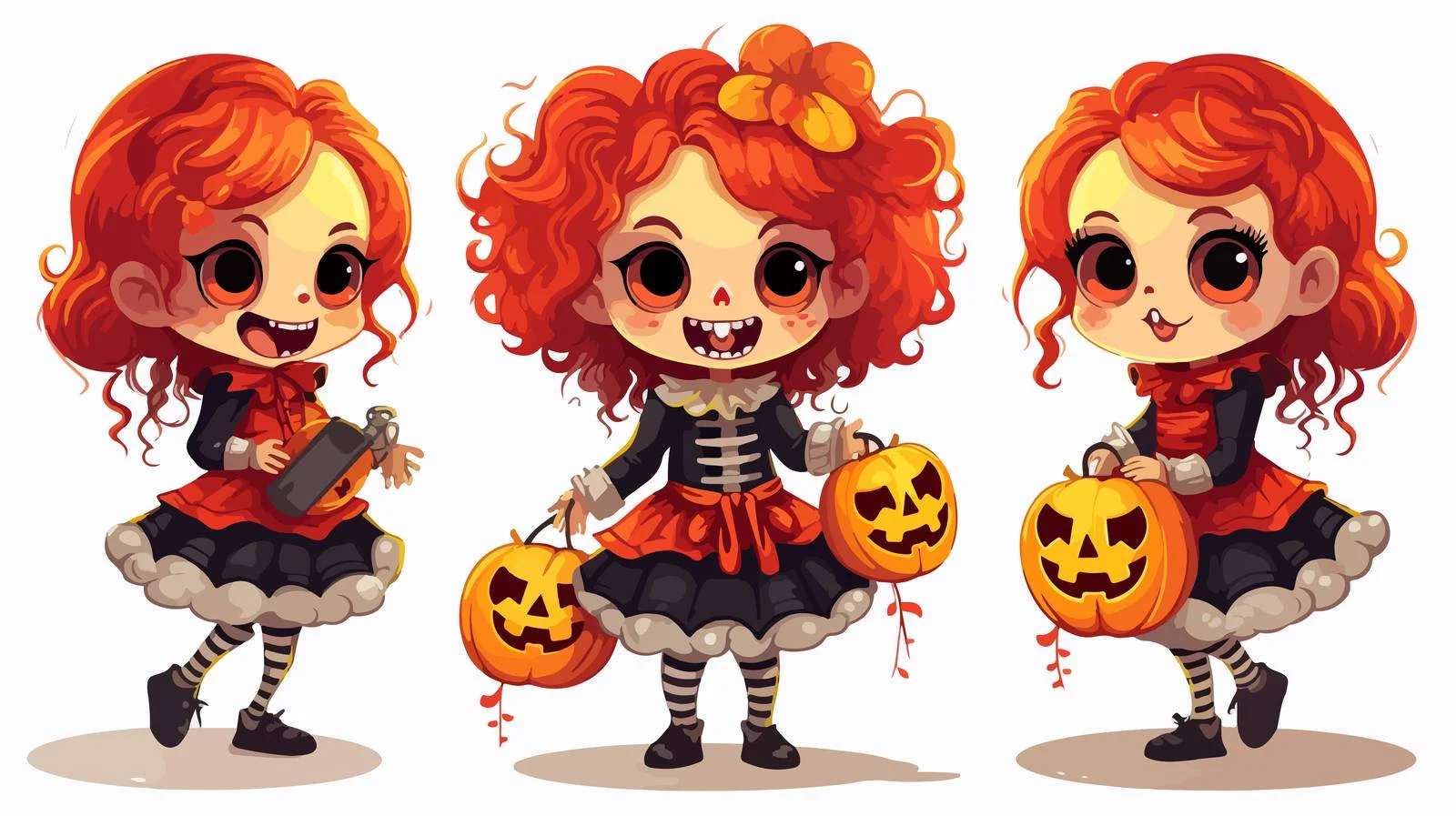 Adorable Halloween Girl Costume Celebration — free download from Dotvec