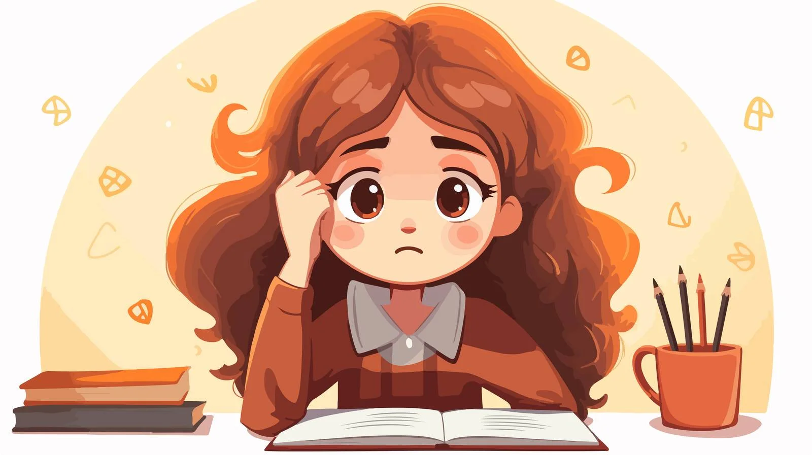 Young Girl Upset Over Bad Grade — free download from Dotvec