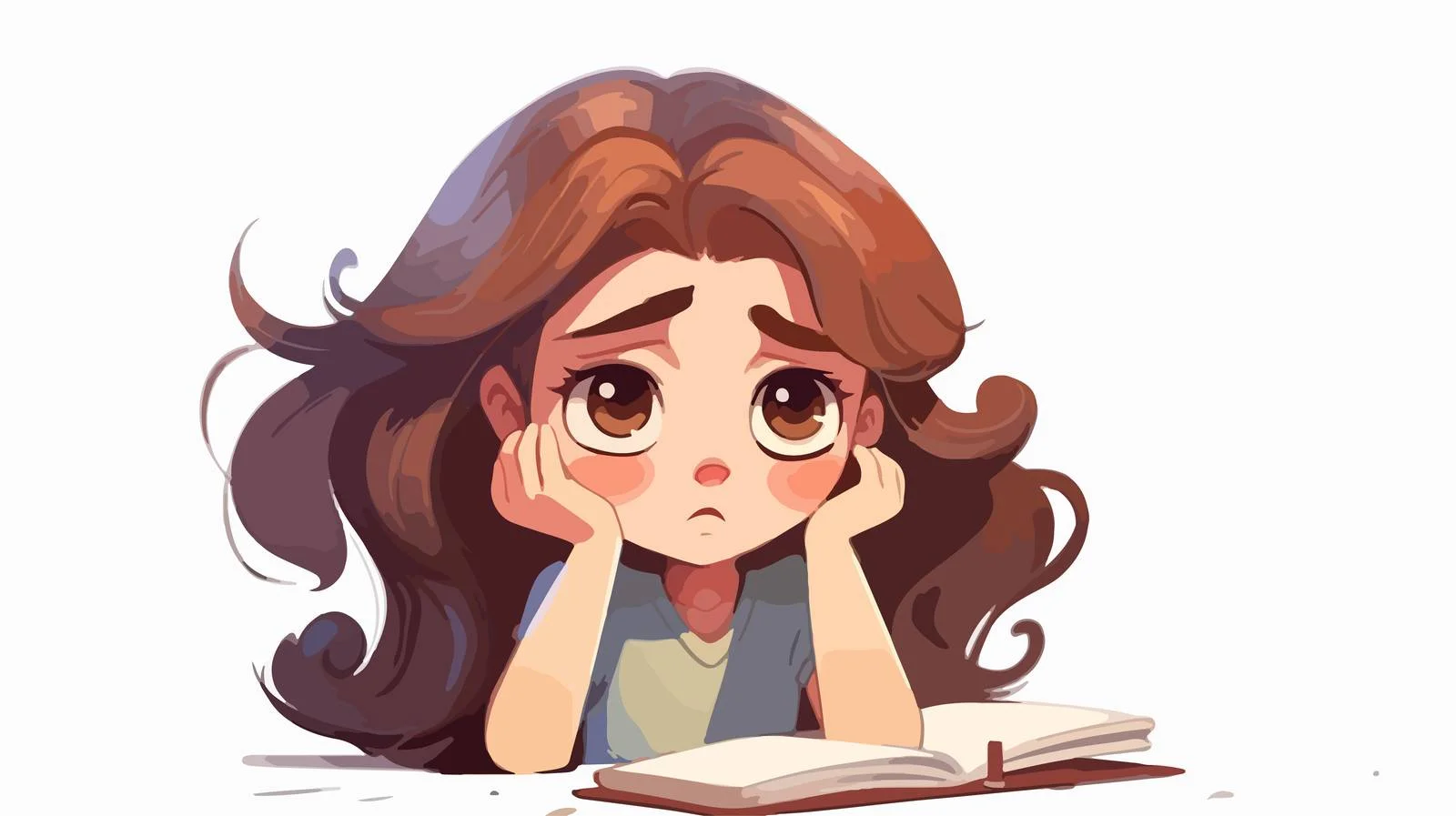 Young Girl Disappointed with Poor Grade — free download from Dotvec