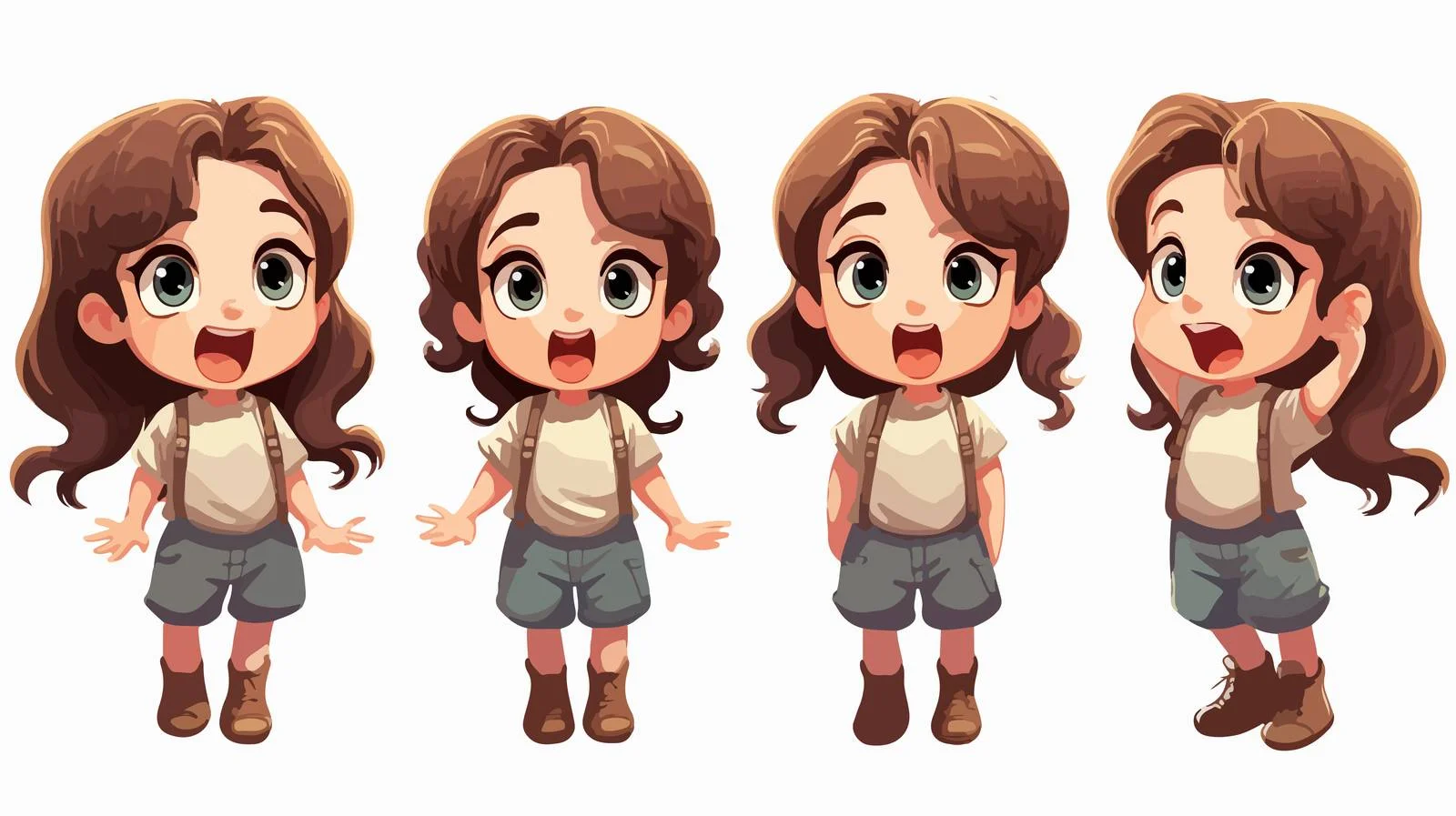Adorable Girl with Zip Mouth Expression — free download from Dotvec