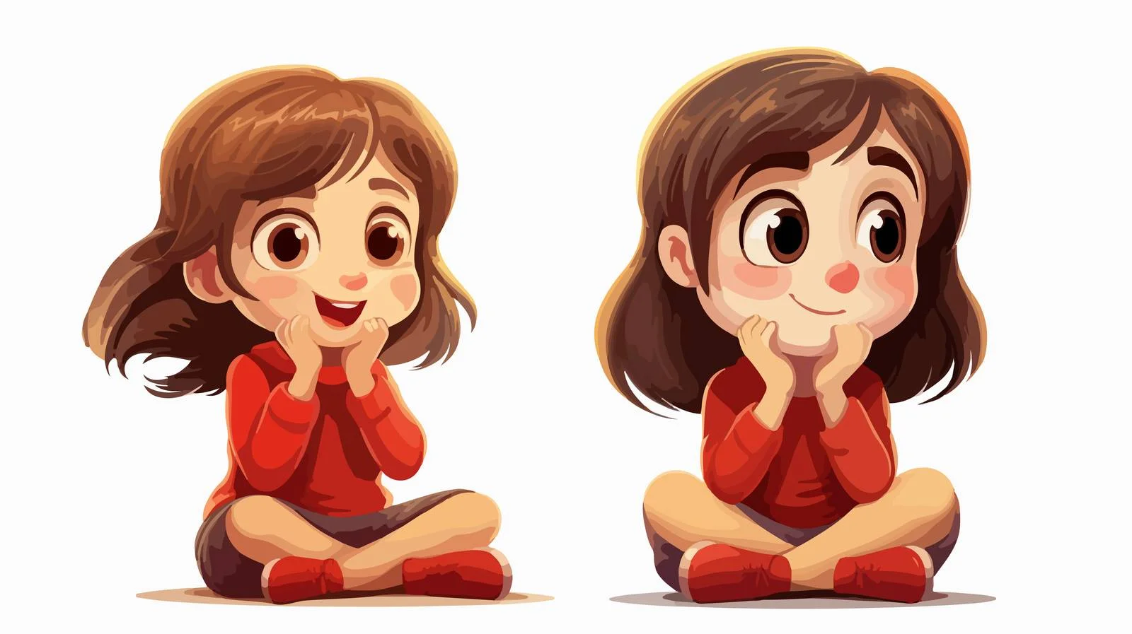 Charming Girl with Hiccup Cartoon Vector — free download from Dotvec
