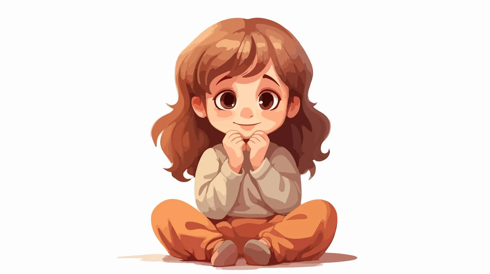 Adorable Girl with Hiccup Cartoon Vector — free download from Dotvec